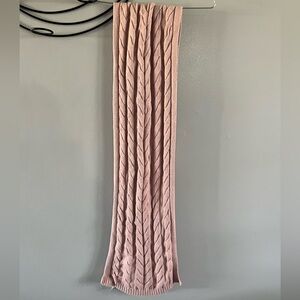 Pink Cable Knit Scarf